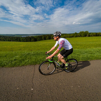 Na kole směrem na Fláje